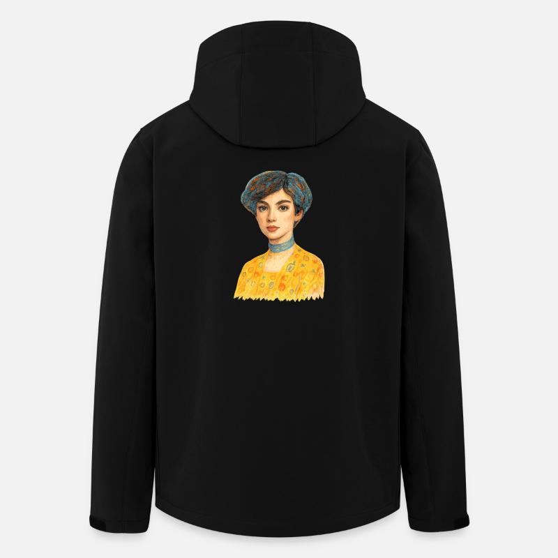 Élégance dorée - Veste softshell homme en polyester recyclé Stanley/Stella - noir