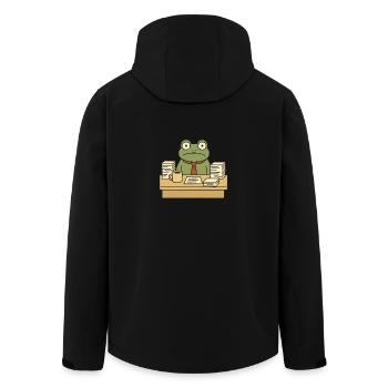 Business Frog - Men’s Recycled Softshell Jacket by Stanley/Stella - black - Back - AI Model Male 185 light (185cm)