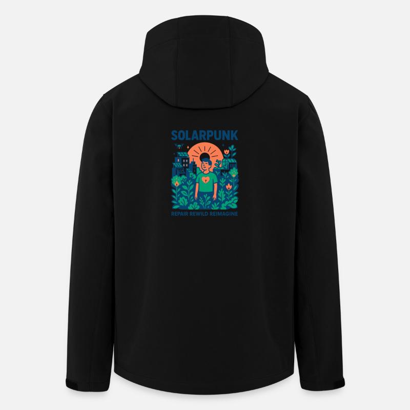 Manifeste Solarpunk - Veste softshell homme en polyester recyclé Stanley/Stella - noir