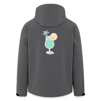 Sippin’ in Paradise - Recycelte Männer Softshell-Jacke von Stanley/Stella - Schwarz - Hinten - AI Model Male 185 light (185cm)