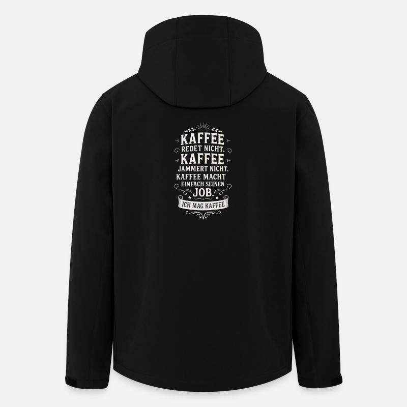 Coffee Funny Coffee Saying Office - Men’s Recycled Softshell Jacket by Stanley/Stella - black