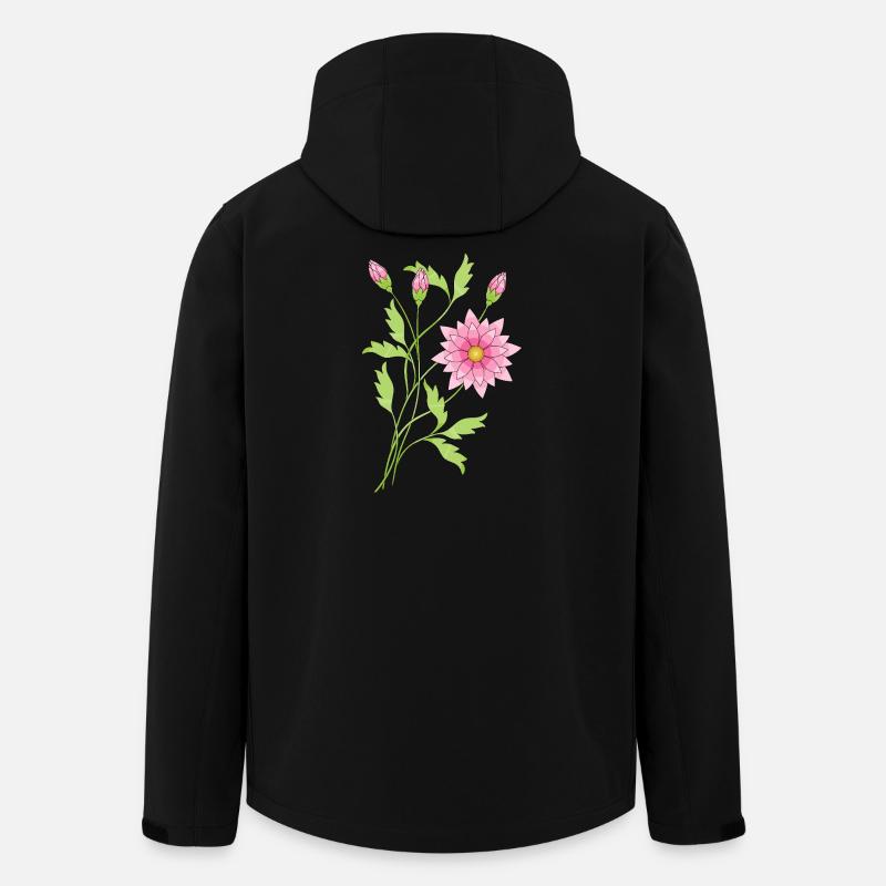 Blumen - Recycelte Männer Softshell-Jacke von Stanley/Stella - Schwarz