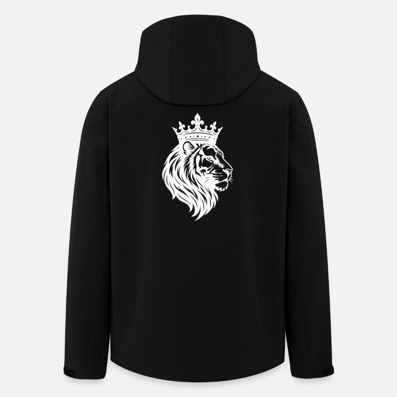 Löwe Krone King - Recycelte Männer Softshell-Jacke von Stanley/Stella - Schwarz