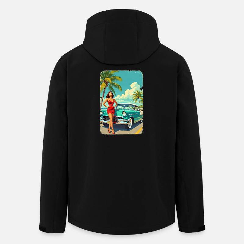 Retro Glamour & Muscle Car R01 - Men’s Recycled Softshell Jacket by Stanley/Stella - black