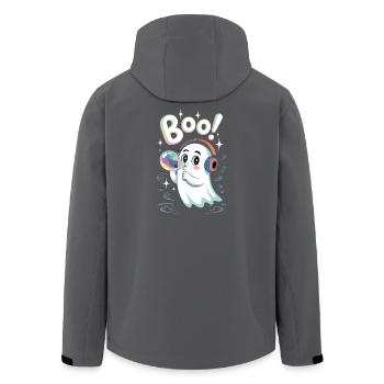 Boo Cute Casque Fantôme avec Bulle de Savon - Veste softshell homme en polyester recyclé Stanley/Stella - noir - Dos - AI Model Male 185 light (185cm)