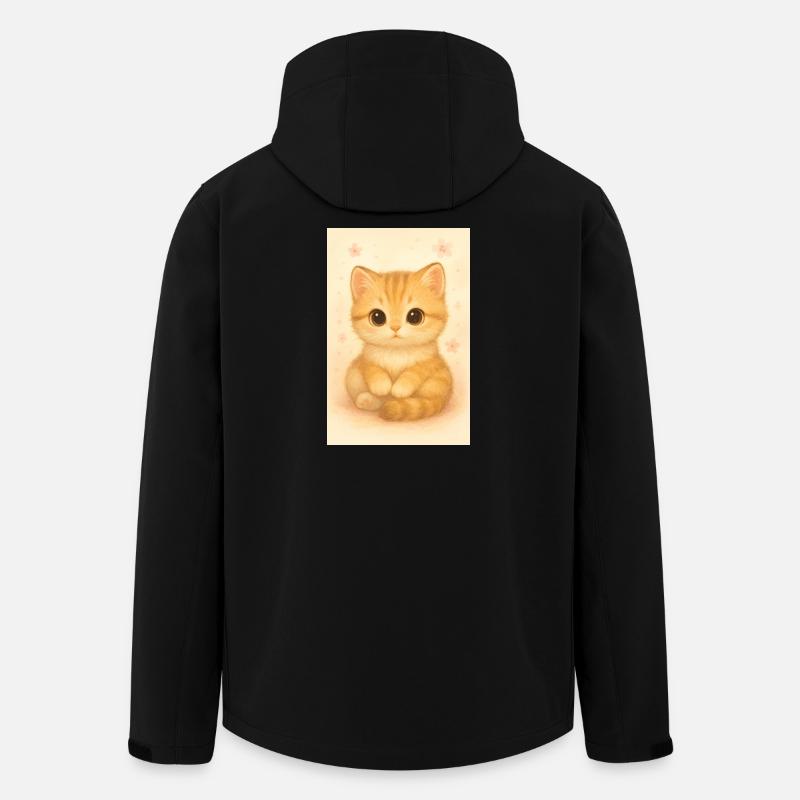 Chat mignon – Cute Kitten Illustrati - Veste softshell homme en polyester recyclé Stanley/Stella - noir