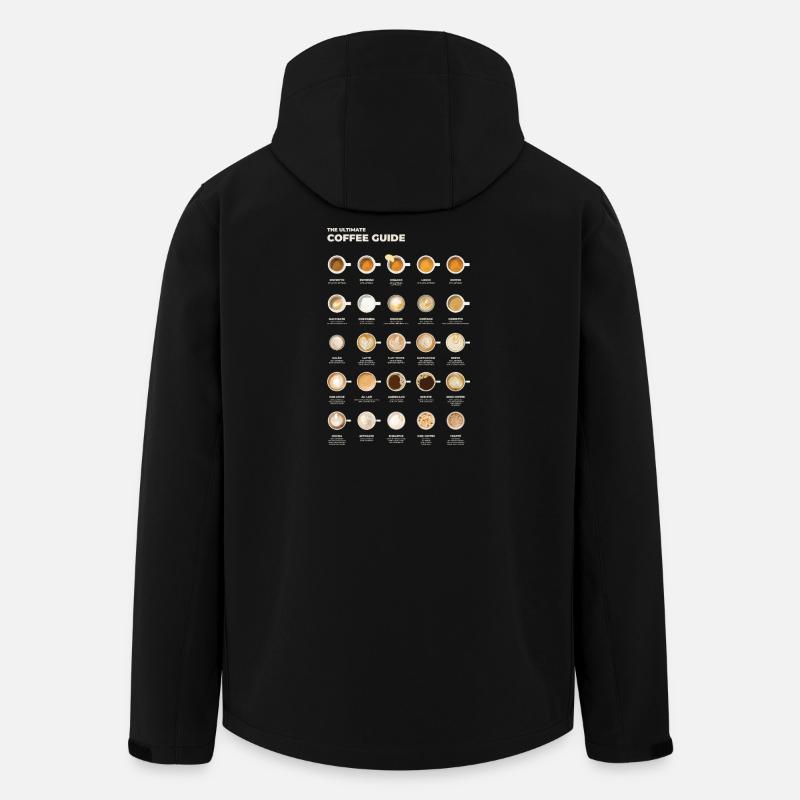 Tableau ultime du café espresso - Veste softshell homme en polyester recyclé Stanley/Stella - noir