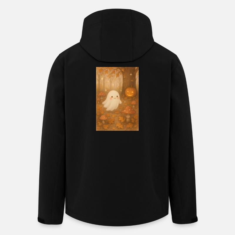 Fantôme mignon d'Halloween - Veste softshell homme en polyester recyclé Stanley/Stella - noir