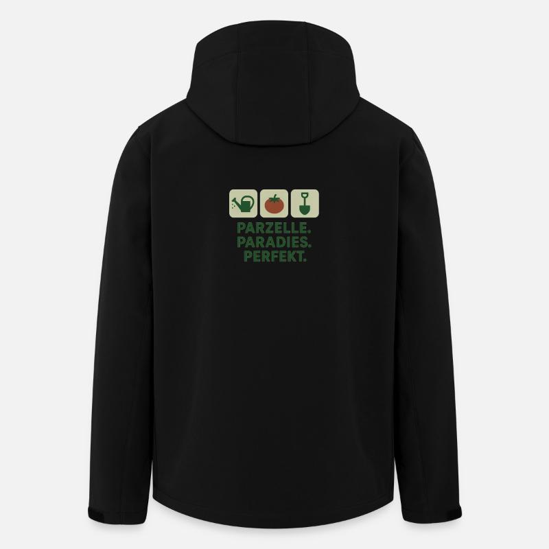 Parzelle Paradies Perfekt - Recycelte Männer Softshell-Jacke von Stanley/Stella - Schwarz