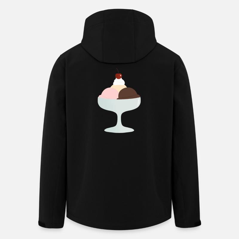 Délice du trio de coupes glacées - Veste softshell homme en polyester recyclé Stanley/Stella - noir