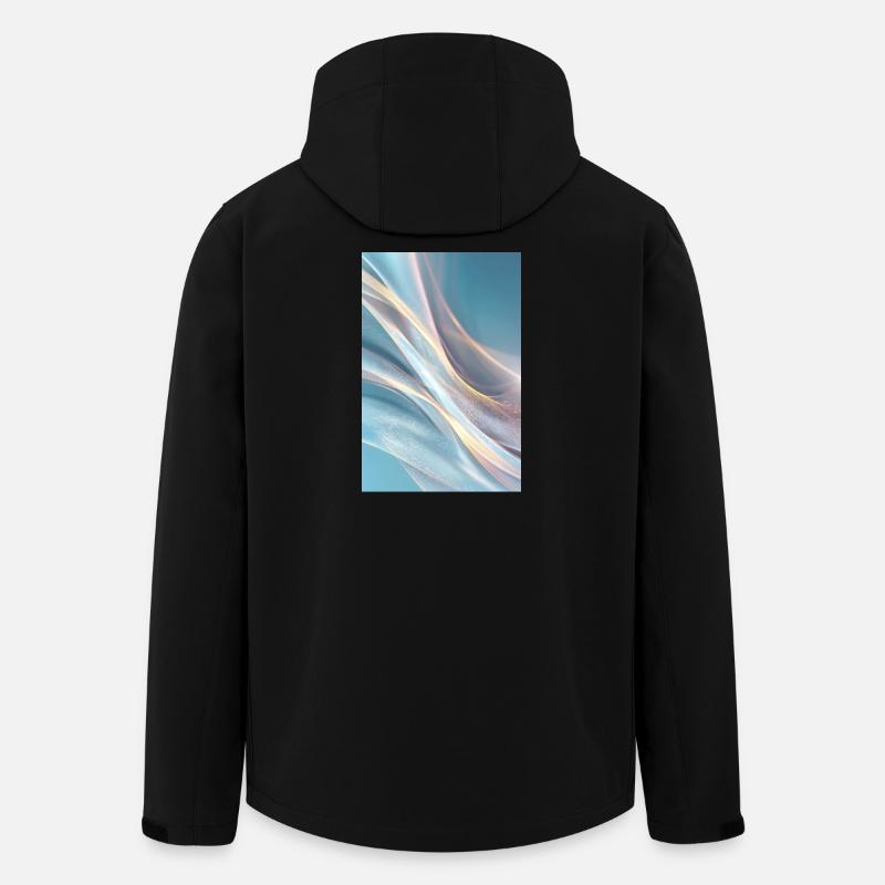 Abstract Light Waves - Men’s Recycled Softshell Jacket by Stanley/Stella - black