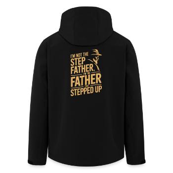 The Father That Stepped Up - Men’s Recycled Softshell Jacket by Stanley/Stella - black - Back - AI Model Male 185 light (185cm)