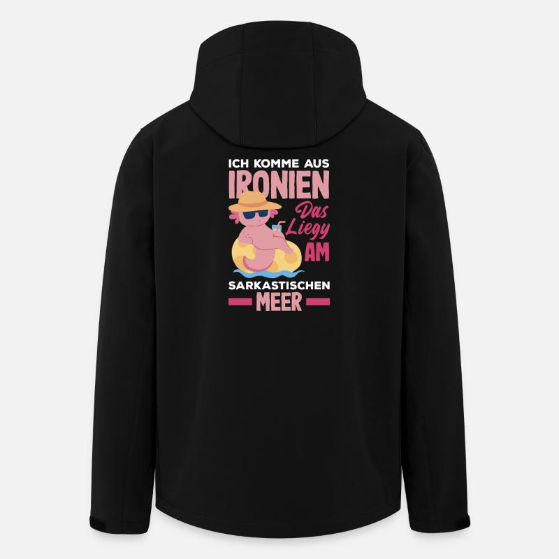 Je viens des ironies – Mer sarcastique - Veste softshell homme en polyester recyclé Stanley/Stella - noir