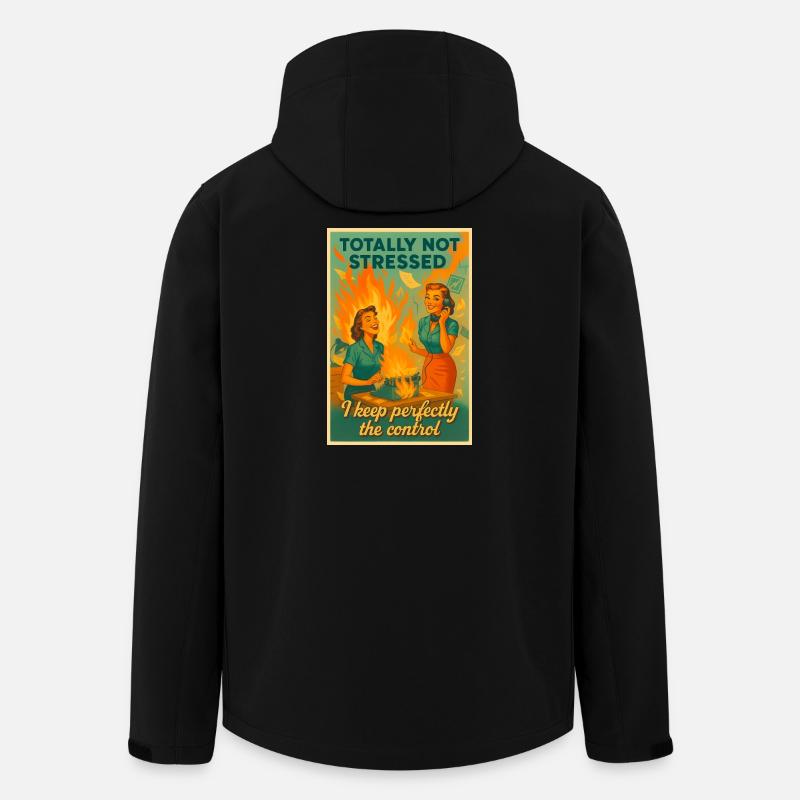 Total gestresstes Retro-Büro - Recycelte Männer Softshell-Jacke von Stanley/Stella - Schwarz