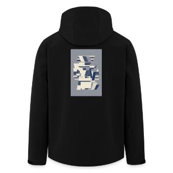 Blue Robot Warrior - Recycelte Männer Softshell-Jacke von Stanley/Stella - Schwarz - Hinten - AI Model Male 185 light (185cm)