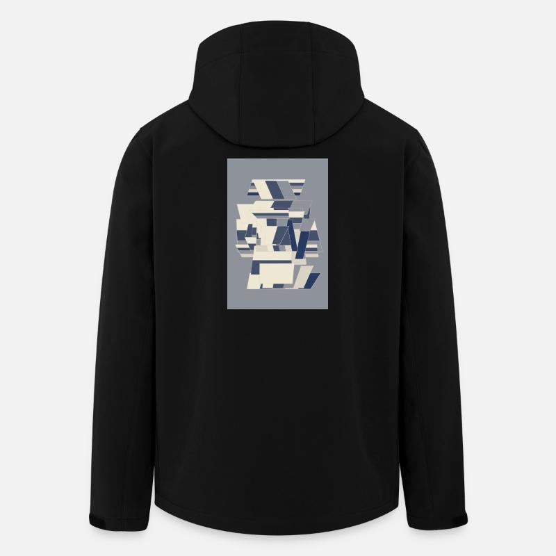 Blue Robot Warrior - Men’s Recycled Softshell Jacket by Stanley/Stella - black