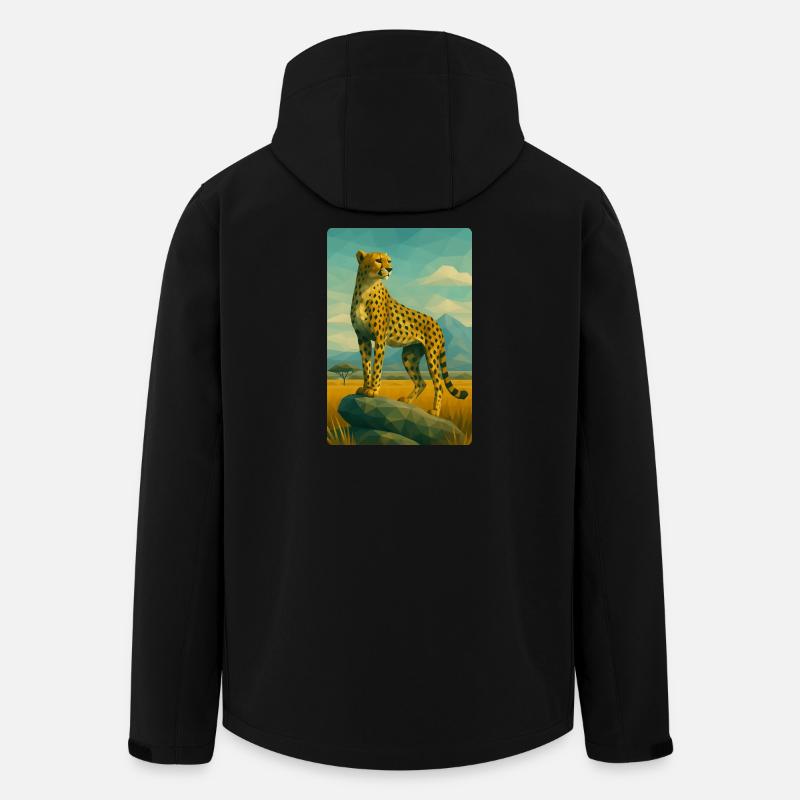 Polynature Gepard - Recycelte Männer Softshell-Jacke von Stanley/Stella - Schwarz