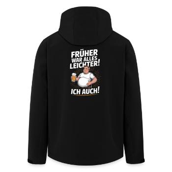 In the past, everything was lighter, I also had funny design - Men’s Recycled Softshell Jacket by Stanley/Stella - black - Back - AI Model Male 185 light (185cm)