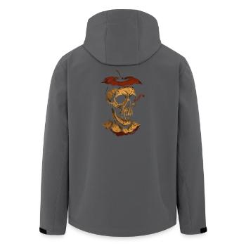 Crâne Pomme Sombre - Veste softshell homme en polyester recyclé Stanley/Stella - noir - Dos - AI Model Male 185 light (185cm)
