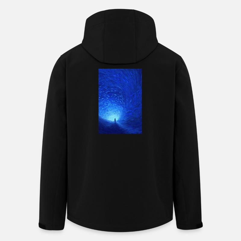 Azure Spiral Portal - Recycelte Männer Softshell-Jacke von Stanley/Stella - Schwarz