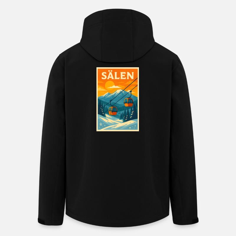 Sälen Sunset Funicular - Men’s Recycled Softshell Jacket by Stanley/Stella - black