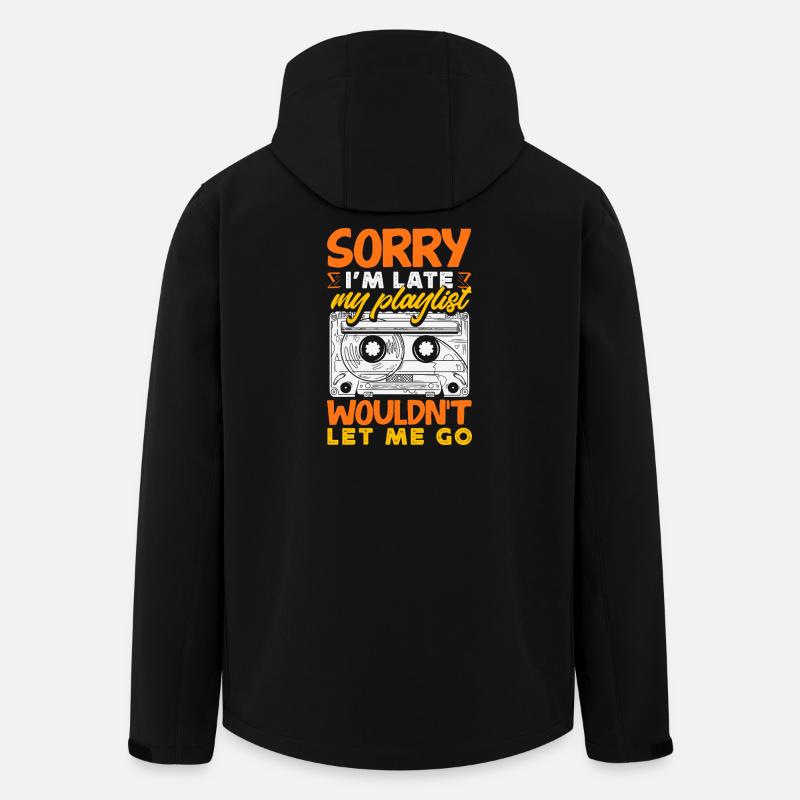 Désolé, je suis en retard. - Veste softshell homme en polyester recyclé Stanley/Stella - noir