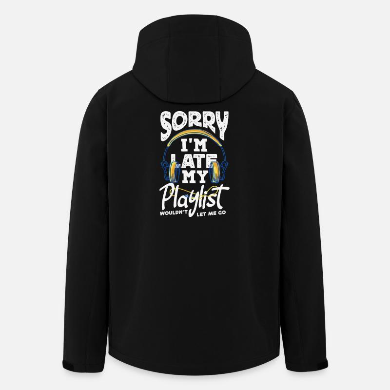 Désolé, je suis en retard. - Veste softshell homme en polyester recyclé Stanley/Stella - noir