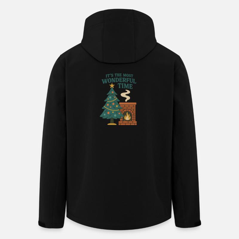 Weihnachten Cozy Kamin - Recycelte Männer Softshell-Jacke von Stanley/Stella - Schwarz