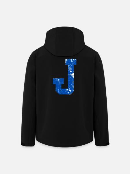 Retro Sport J Letter - Men’s Recycled Softshell Jacket by Stanley/Stella - black