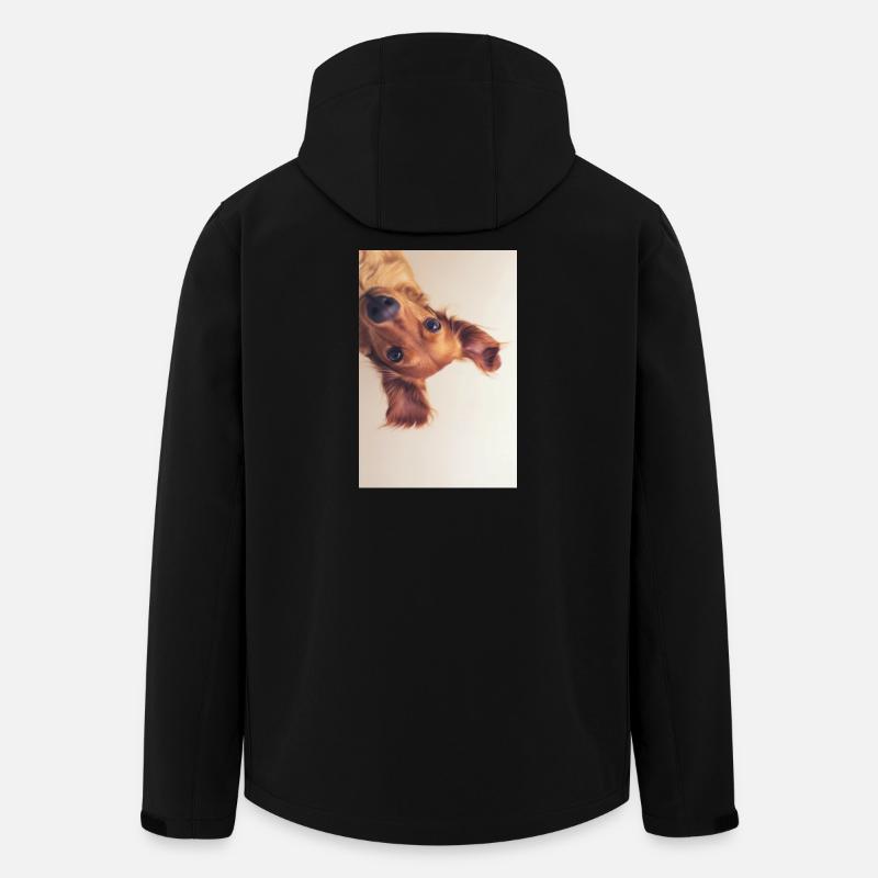 Portrait curieux du chiot - Veste softshell homme en polyester recyclé Stanley/Stella - noir