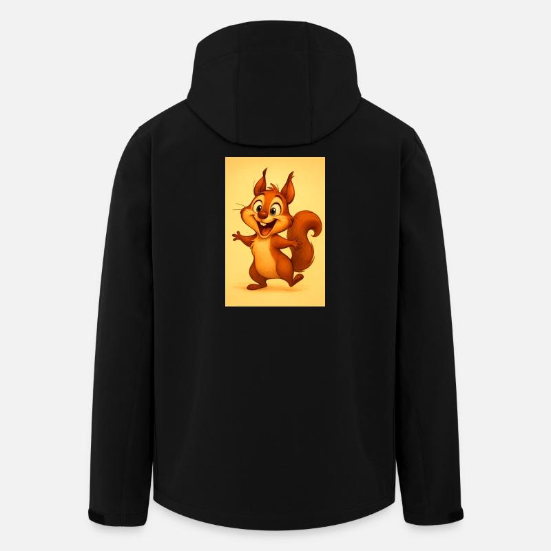 Sonneniges, verspieltes Eichhörnchen - Recycelte Männer Softshell-Jacke von Stanley/Stella - Schwarz