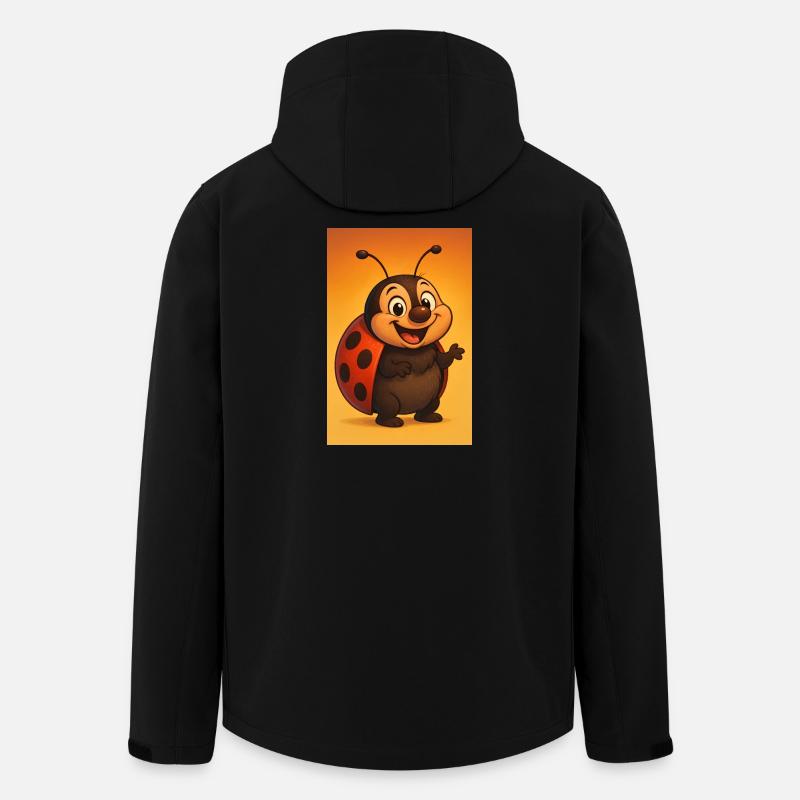 Laughing ladybug at sunset - Men’s Recycled Softshell Jacket by Stanley/Stella - black