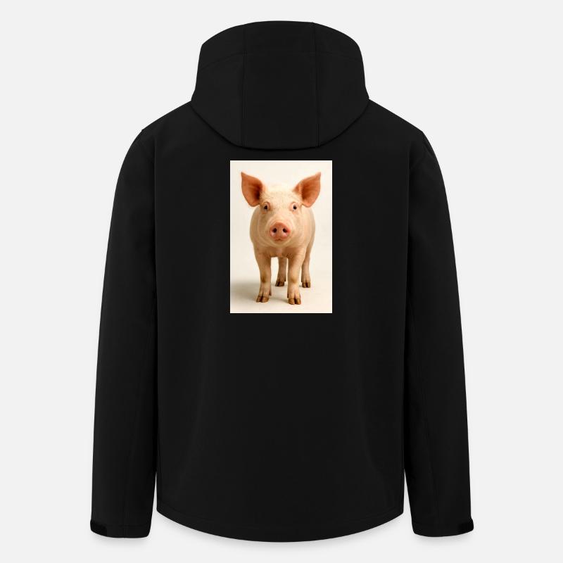 Cochon pastel - Veste softshell homme en polyester recyclé Stanley/Stella - noir