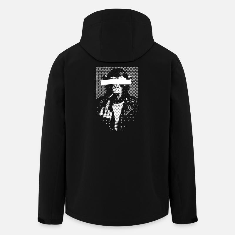 Augenbindeter Affenkrimineller - Recycelte Männer Softshell-Jacke von Stanley/Stella - Schwarz