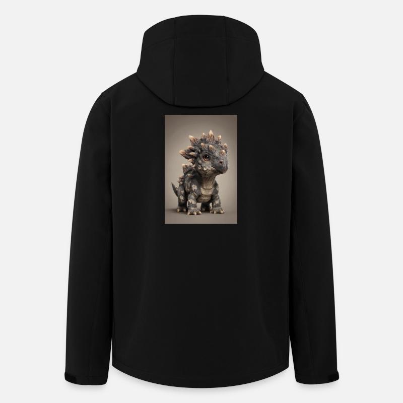 Niedlicher Stegosaurus-Plüsch - Recycelte Männer Softshell-Jacke von Stanley/Stella - Schwarz