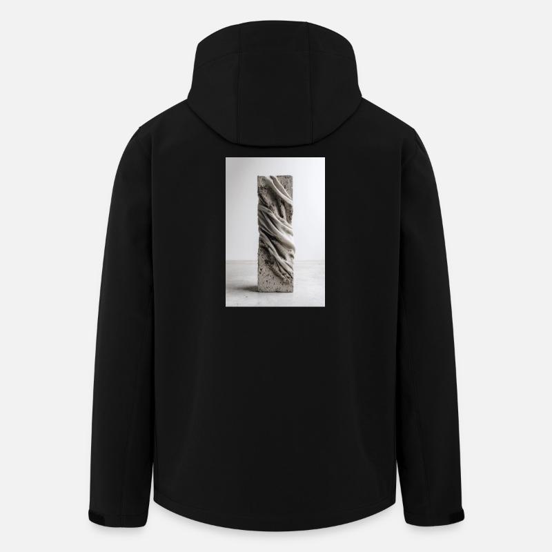 Betonader verdrehtes Gewebe - Recycelte Männer Softshell-Jacke von Stanley/Stella - Schwarz