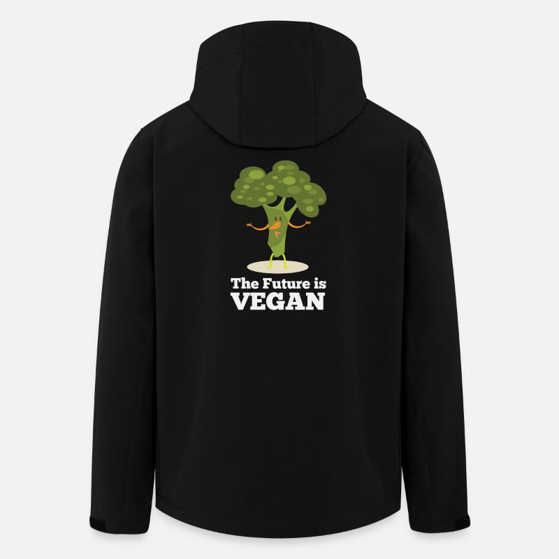 The Future is Vegan - Men’s Recycled Softshell Jacket by Stanley/Stella - black