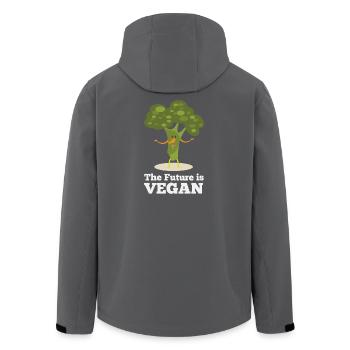Die Zukunft ist vegan - Recycelte Männer Softshell-Jacke von Stanley/Stella - Schwarz - Hinten - AI Model Male 185 light (185cm)