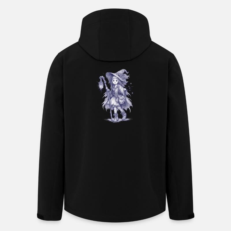 Waldhexe mit Laterne - Recycelte Männer Softshell-Jacke Discoverer von Stanley/Stella - Schwarz