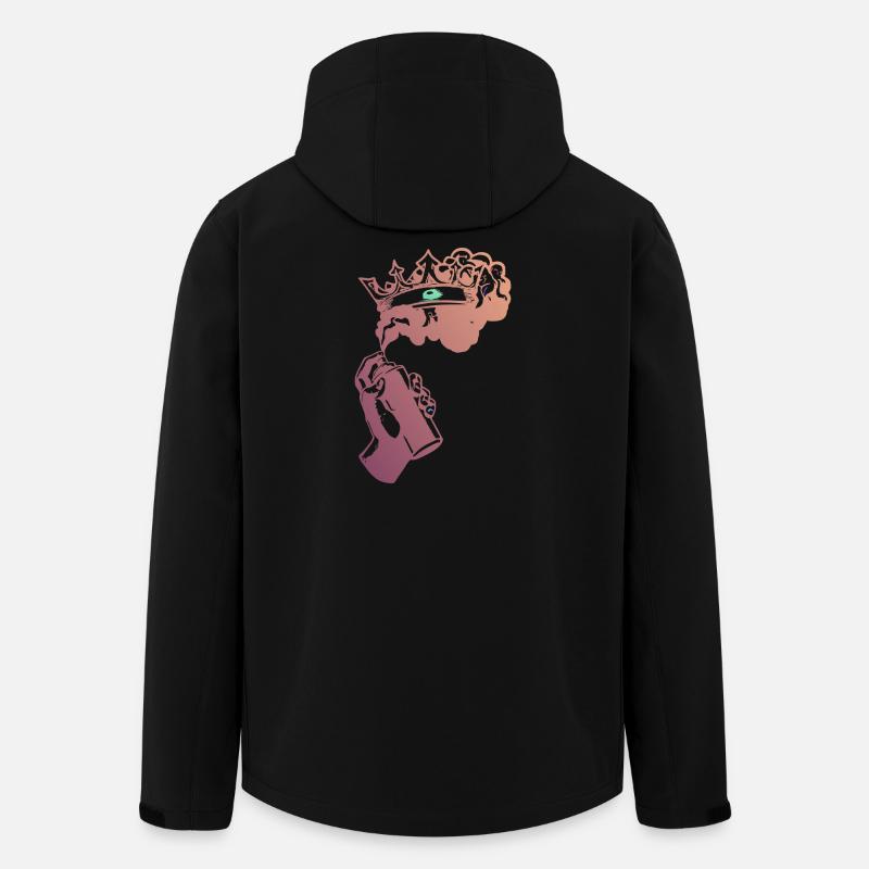 Royal Vape Mist - Recycelte Männer Softshell-Jacke von Stanley/Stella - Schwarz