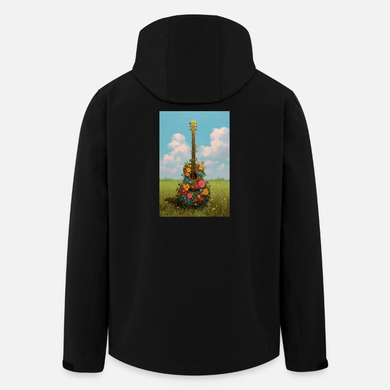 Blumengitarre in Meadow - Recycelte Männer Softshell-Jacke von Stanley/Stella - Schwarz