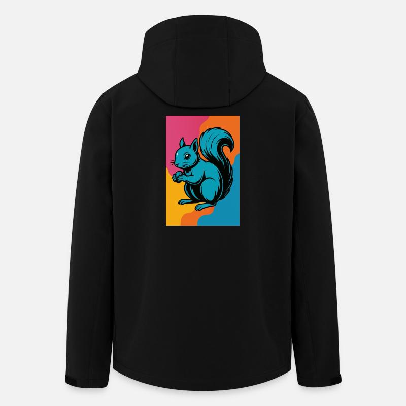 Buntes Eichhörnchen Pop Art - Recycelte Männer Softshell-Jacke von Stanley/Stella - Schwarz