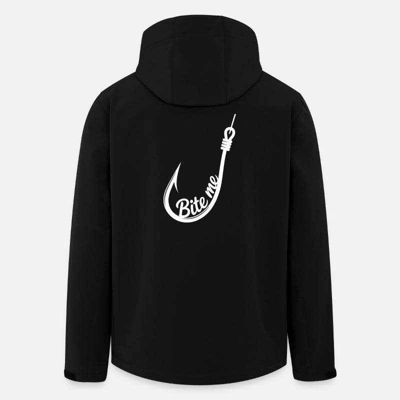 Bite Me Angelhaken-Emblem - Recycelte Männer Softshell-Jacke von Stanley/Stella - Schwarz