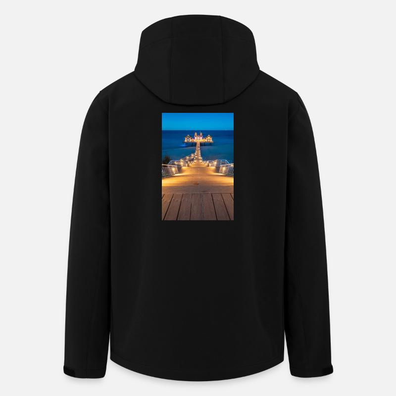 Pier at the Baltic Sea Beach - Men’s Recycled Softshell Jacket by Stanley/Stella - black