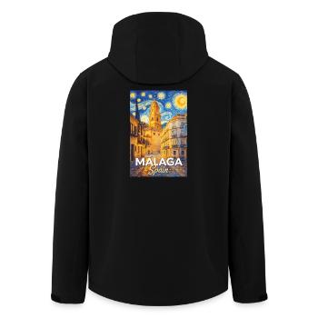 Málaga, Espagne - Veste softshell homme en polyester recyclé Stanley/Stella - noir - Dos - AI Model Male 185 light (185cm)