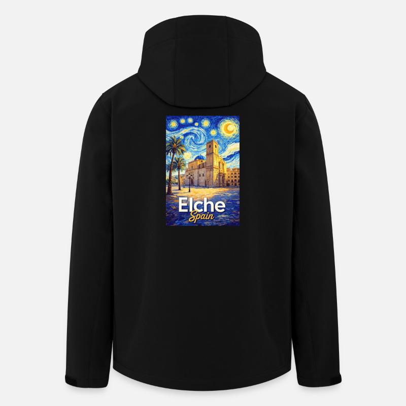 Elche Spain - Men’s Recycled Softshell Jacket by Stanley/Stella - black