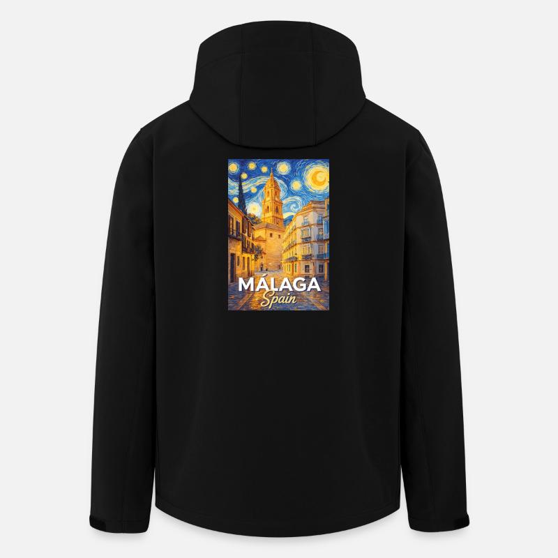 Malaga Spain - Recycelte Männer Softshell-Jacke von Stanley/Stella - Schwarz