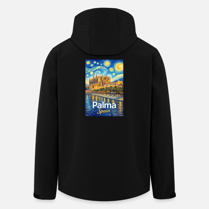 Palma Spain - Recycelte Männer Softshell-Jacke von Stanley/Stella - Schwarz