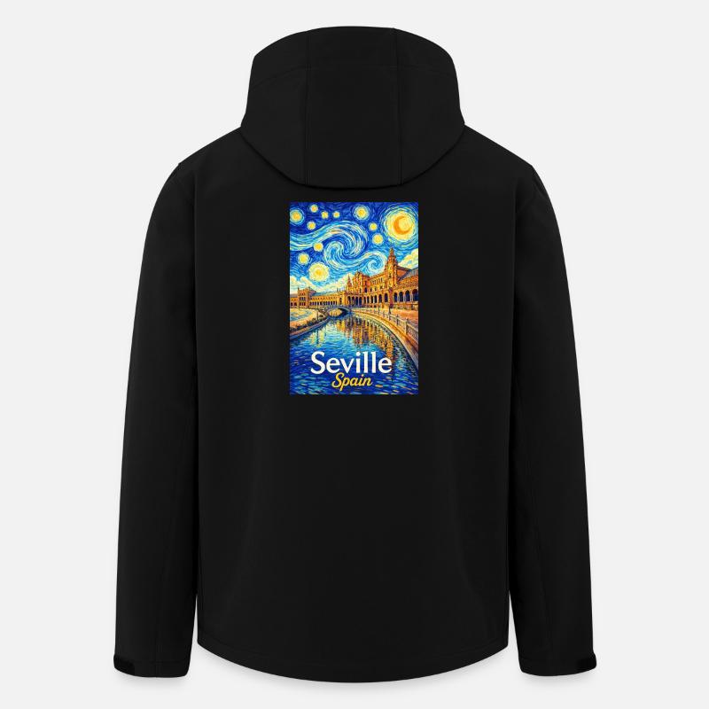Seville Spain - Recycelte Männer Softshell-Jacke von Stanley/Stella - Schwarz