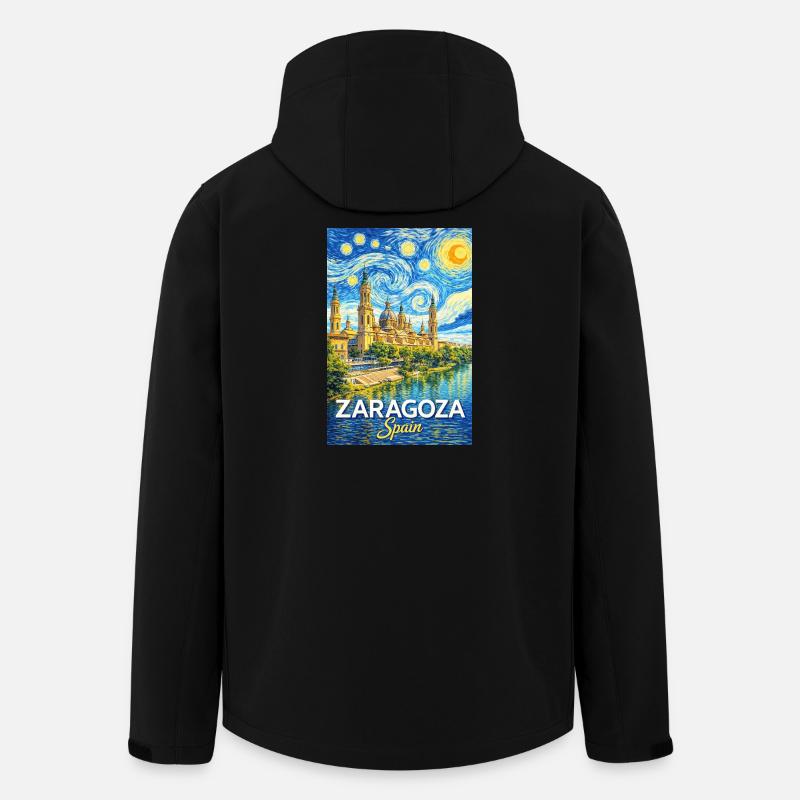 Zaragoza Spain - Recycelte Männer Softshell-Jacke von Stanley/Stella - Schwarz